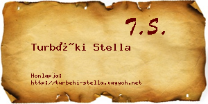 Turbéki Stella névjegykártya